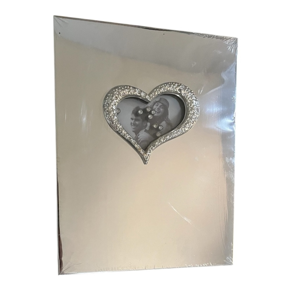 Elegant Silver Heart Photo Album NIP